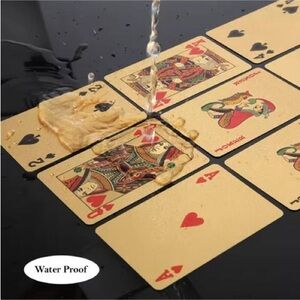 Gold Foil Water Proof Dubai Playing Cards Deck Assorted
